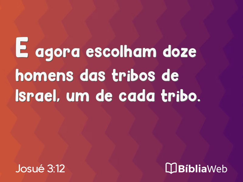 Josué 3:12 em imagem para compartilhar