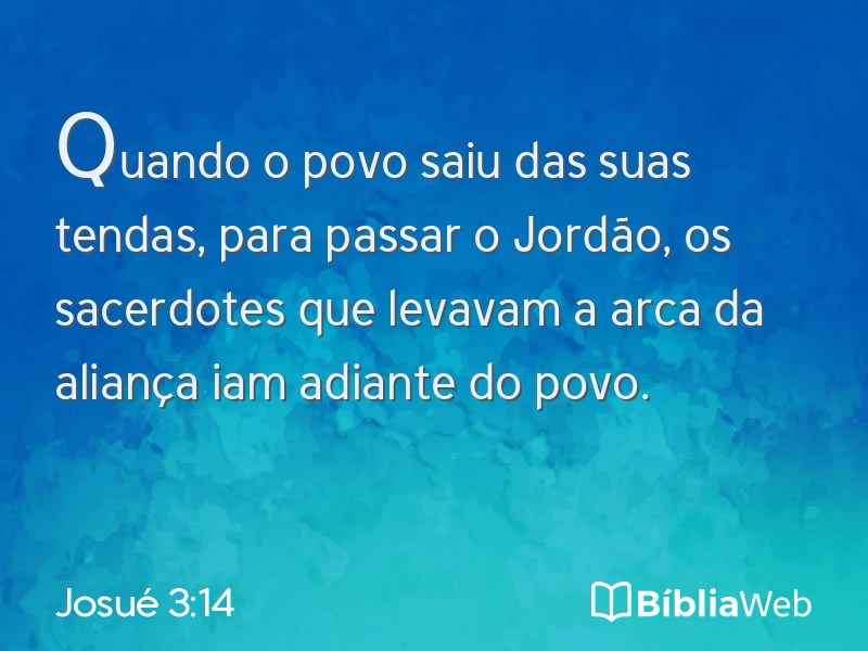Josué 3:14 em imagem para compartilhar