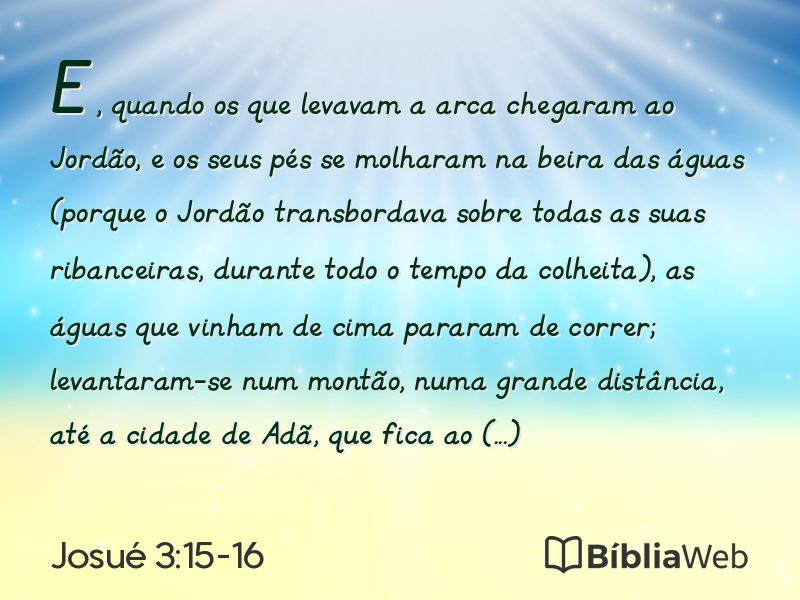 Josué 3:15-16 em imagem para compartilhar