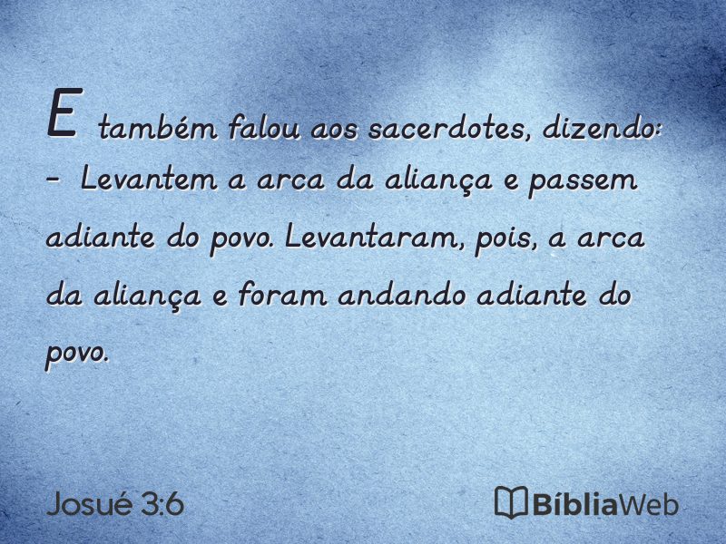 Josué 3:6 em imagem para compartilhar