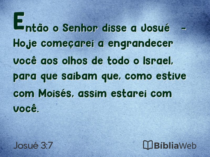 Josué 3:7 em imagem para compartilhar