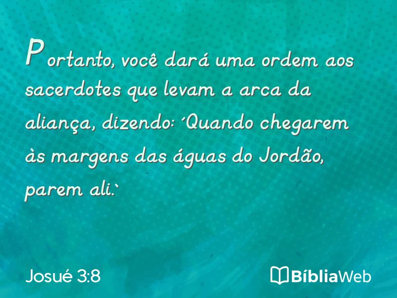 Josué 3:8 em imagem para compartilhar