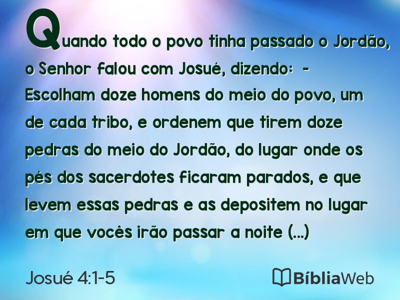 Josué 4:1-5 em imagem para compartilhar