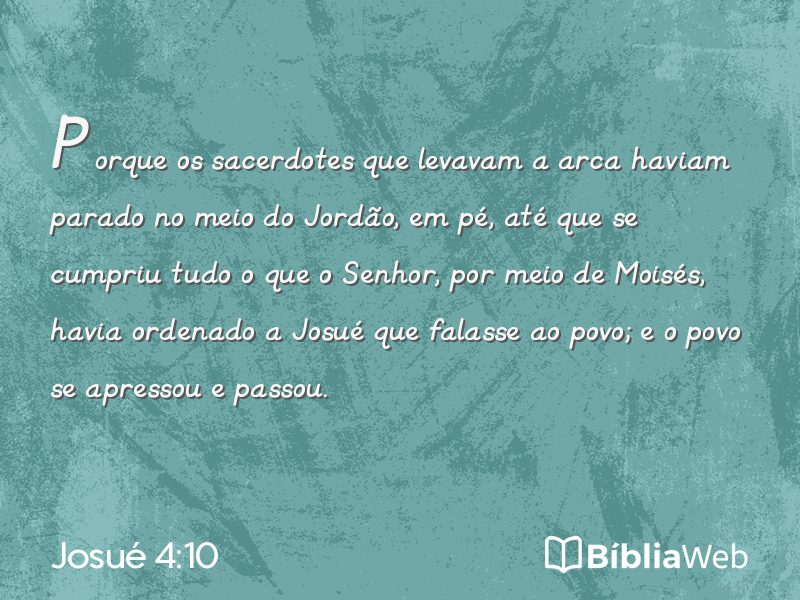 Josué 4:10 em imagem para compartilhar