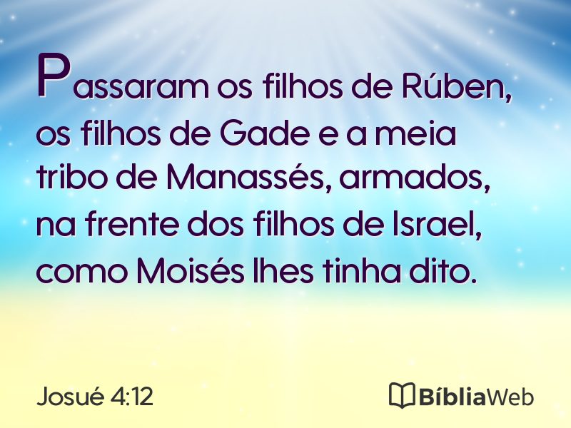 Josué 4:12 em imagem para compartilhar