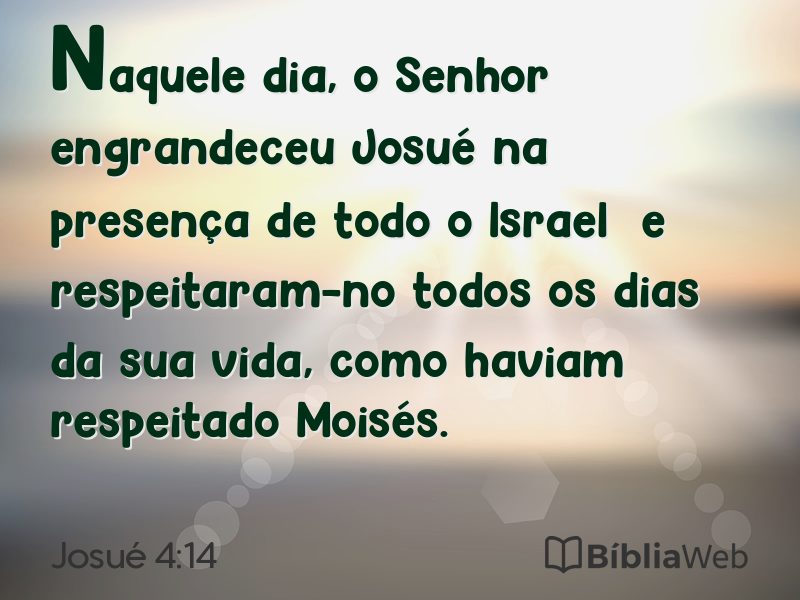 Josué 4:14 em imagem para compartilhar