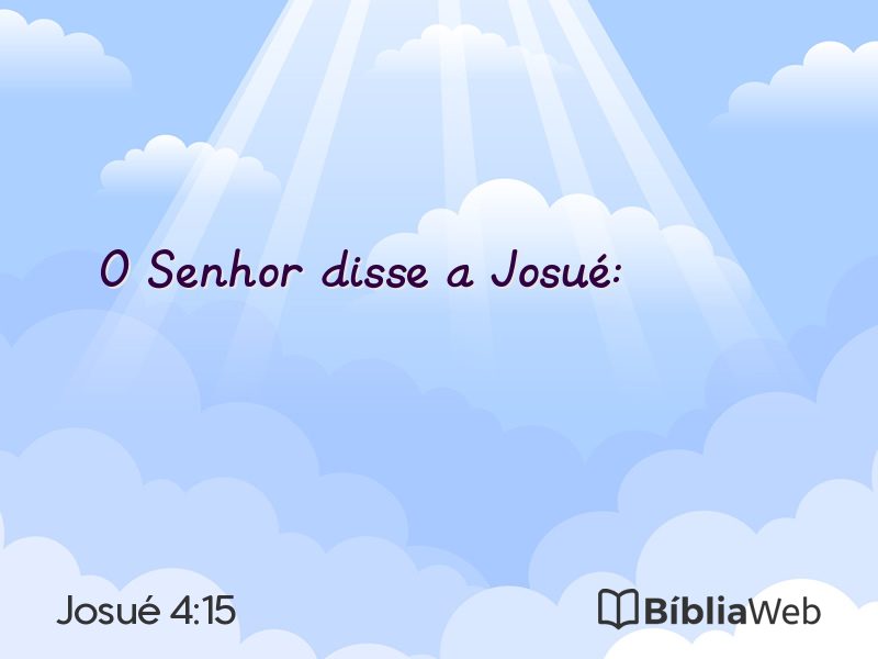 Josué 4:15 em imagem para compartilhar