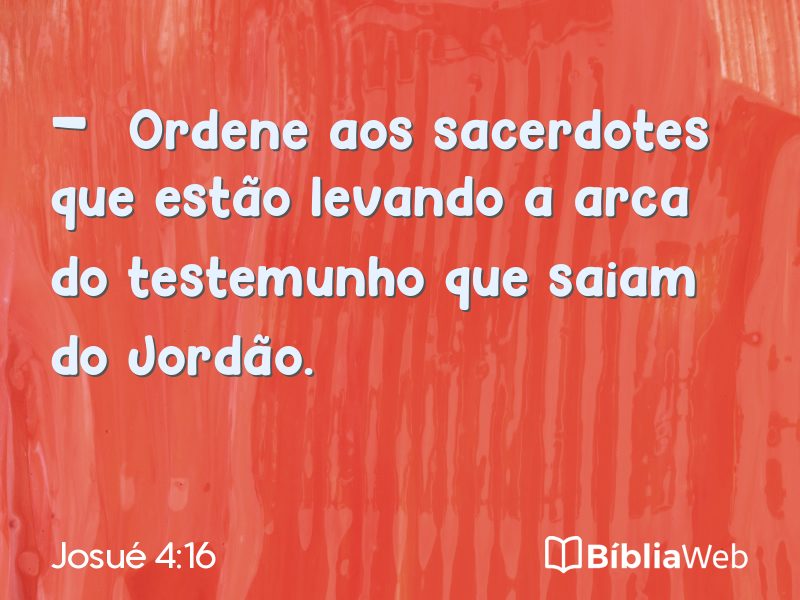 Josué 4:16 em imagem para compartilhar