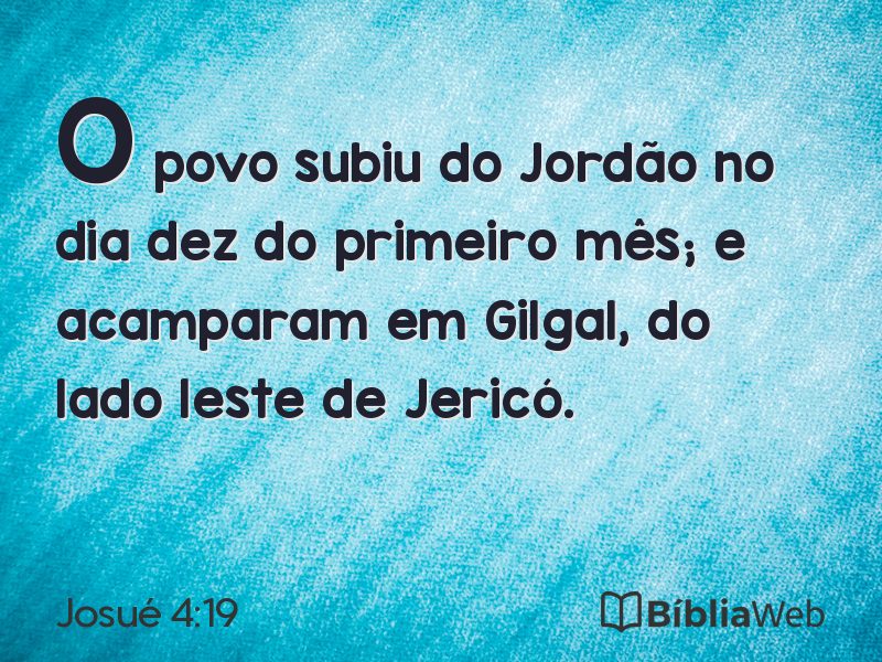 Josué 4:19 em imagem para compartilhar