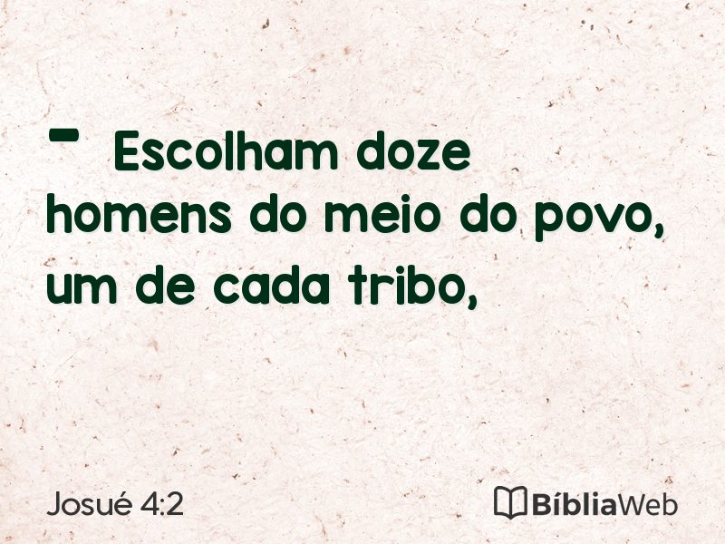 Josué 4:2 em imagem para compartilhar