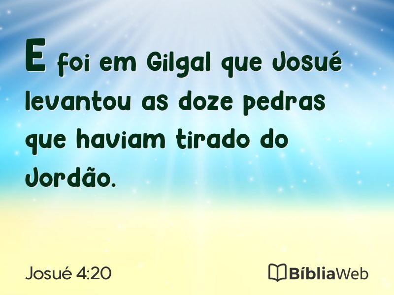 Josué 4:20 em imagem para compartilhar