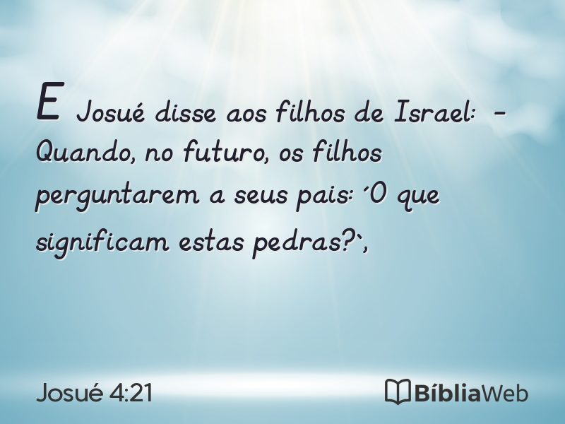 Josué 4:21 em imagem para compartilhar