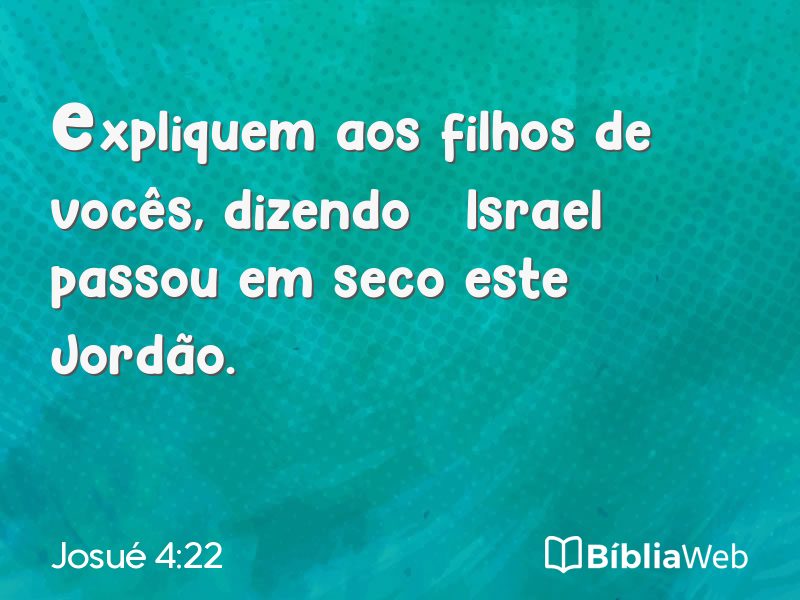 Josué 4:22 em imagem para compartilhar