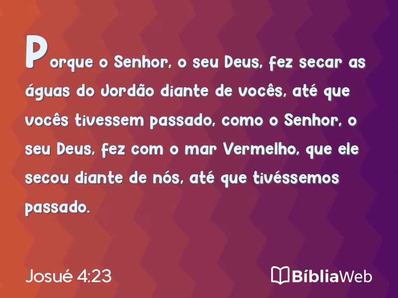 Josué 4:23 em imagem para compartilhar