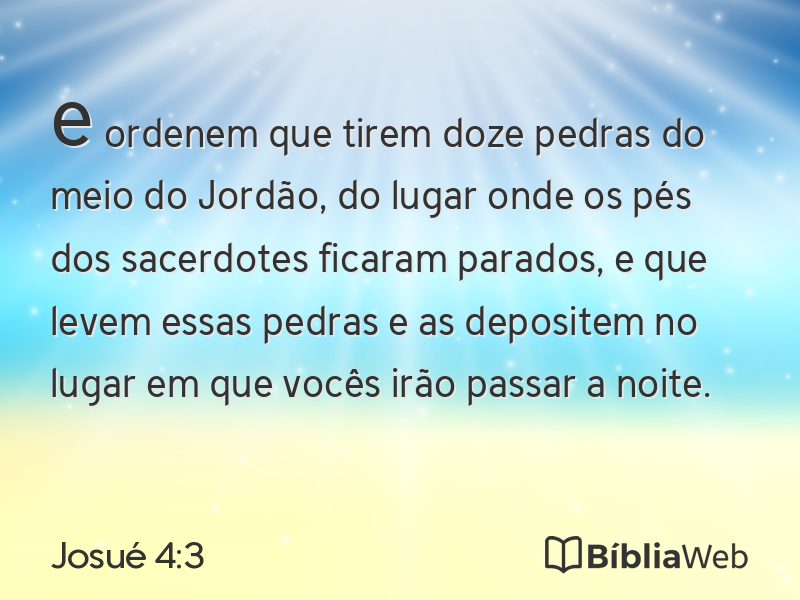 Josué 4:3 em imagem para compartilhar