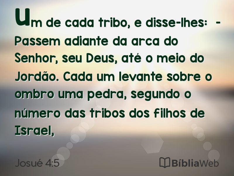 Josué 4:5 em imagem para compartilhar