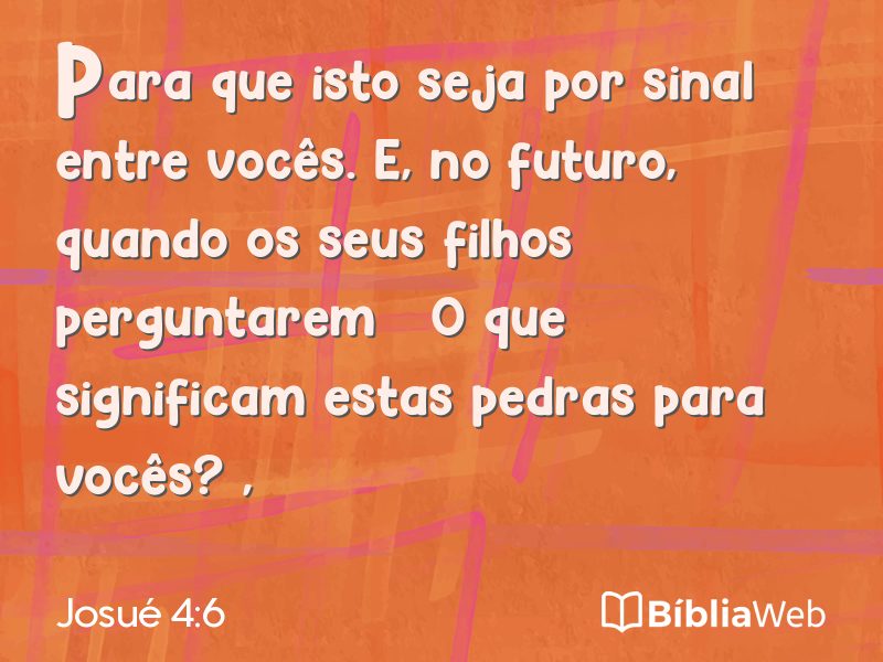 Josué 4:6 em imagem para compartilhar