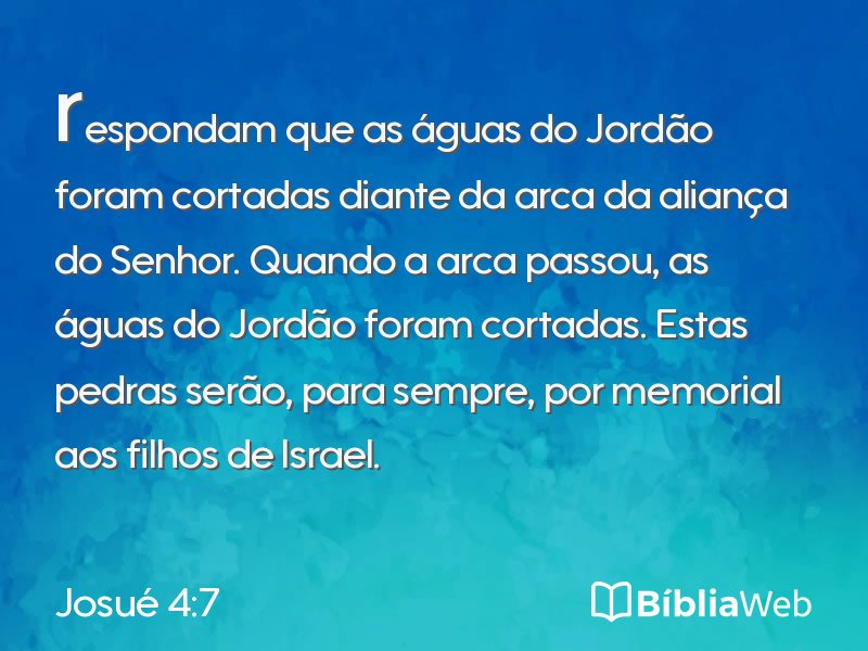 Josué 4:7 em imagem para compartilhar