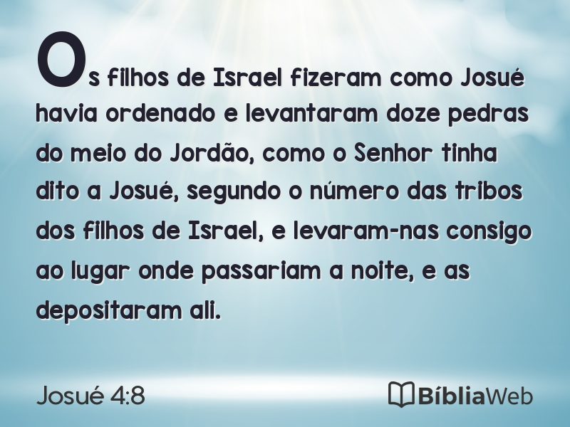 Josué 4:8 em imagem para compartilhar