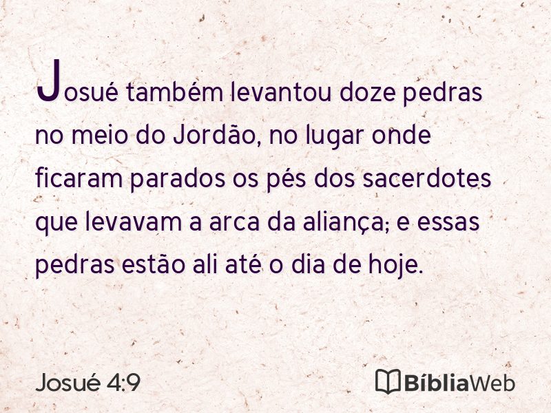 Josué 4:9 em imagem para compartilhar
