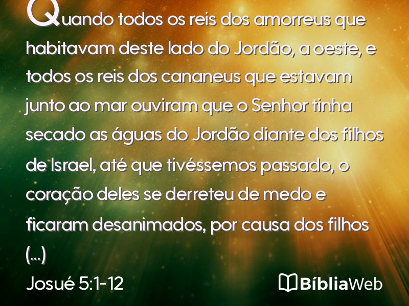 Josué 5:1-12 em imagem para compartilhar