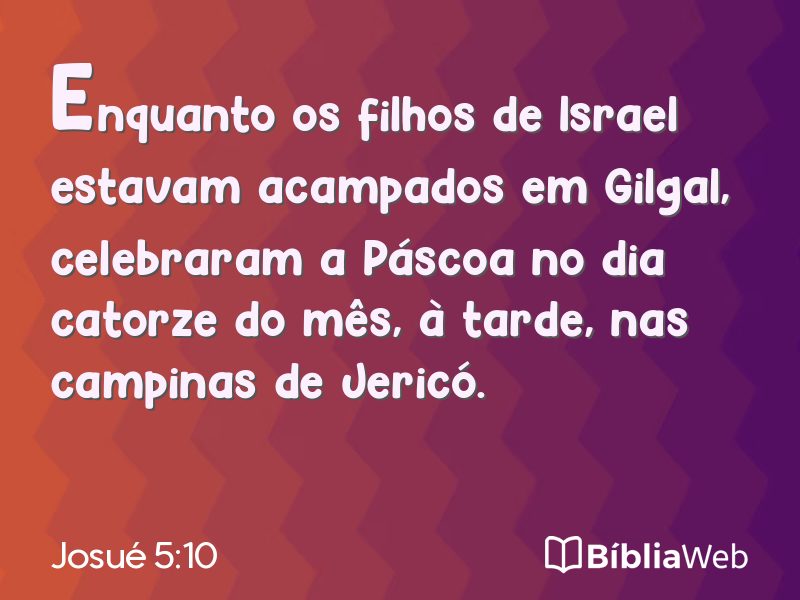 Josué 5:10 em imagem para compartilhar