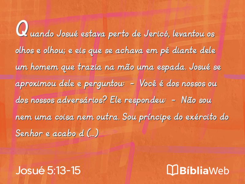 Josué 5:13-15 em imagem para compartilhar