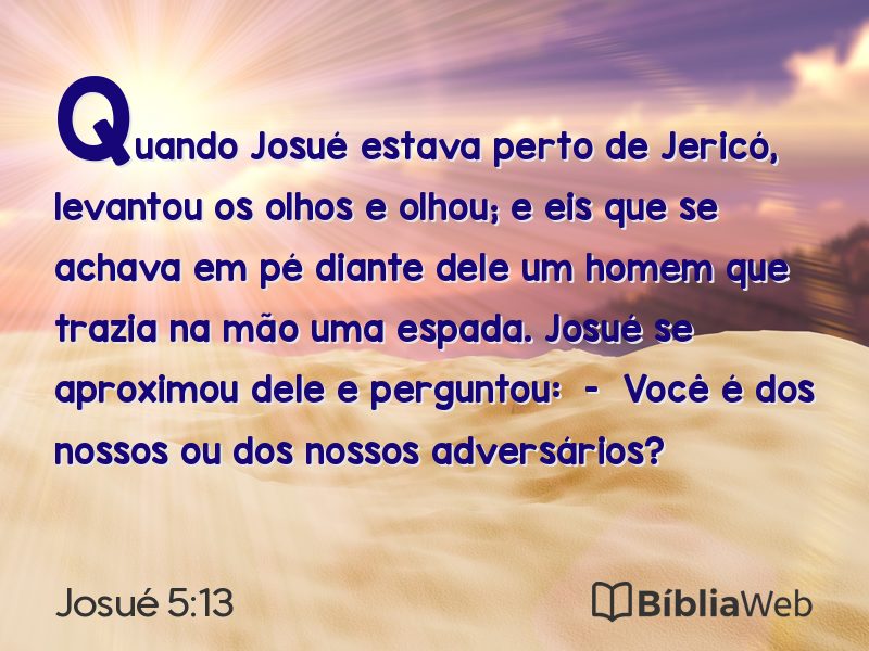 Josué 5:13 em imagem para compartilhar