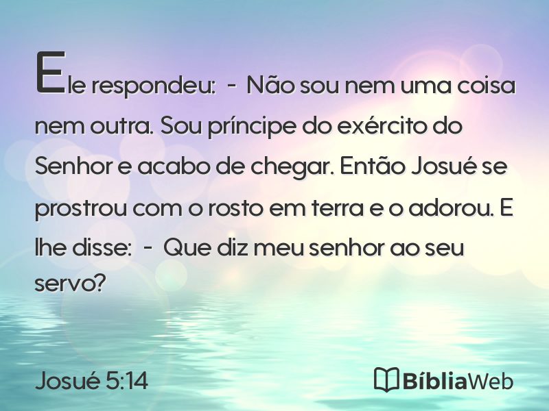 Josué 5:14 em imagem para compartilhar