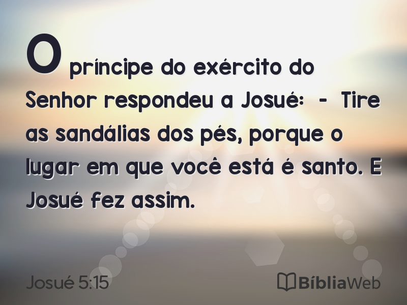 Josué 5:15 em imagem para compartilhar
