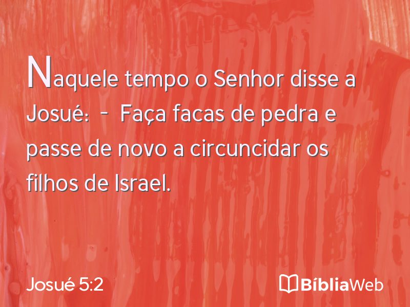 Josué 5:2 em imagem para compartilhar