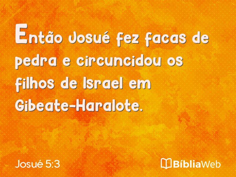 Josué 5:3 em imagem para compartilhar