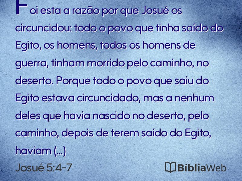 Josué 5:4-7 em imagem para compartilhar