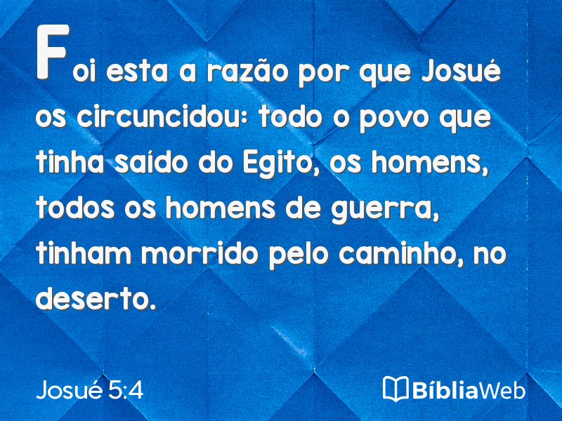 Josué 5:4 em imagem para compartilhar