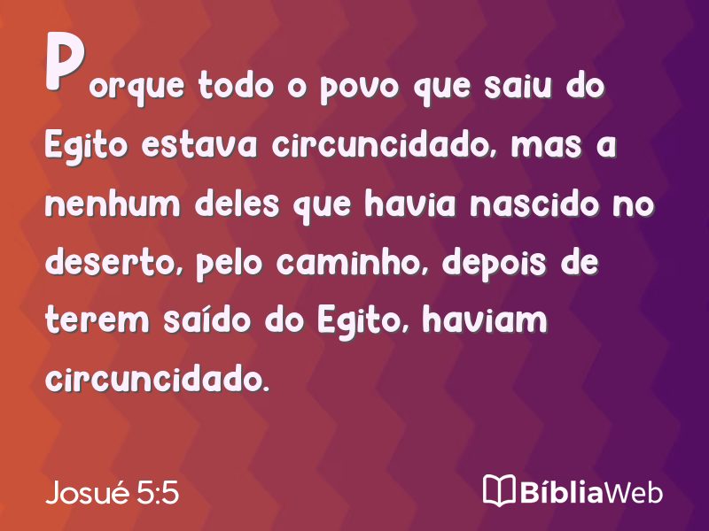 Josué 5:5 em imagem para compartilhar