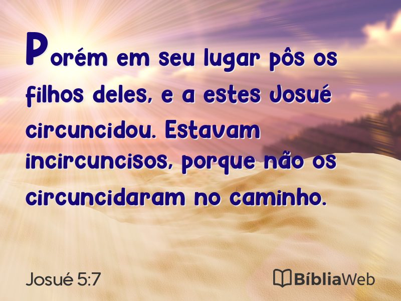 Josué 5:7 em imagem para compartilhar