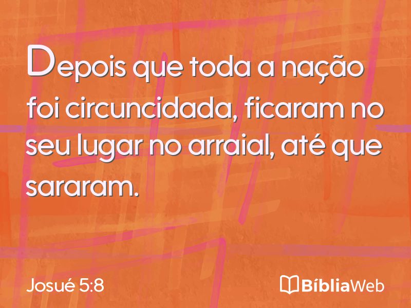 Josué 5:8 em imagem para compartilhar