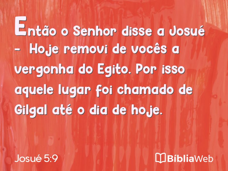 Josué 5:9 em imagem para compartilhar