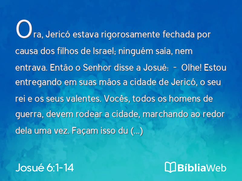 Josué 6:1-14 em imagem para compartilhar