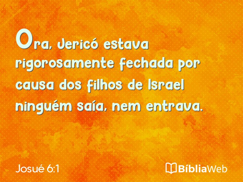 Josué 6:1 em imagem para compartilhar