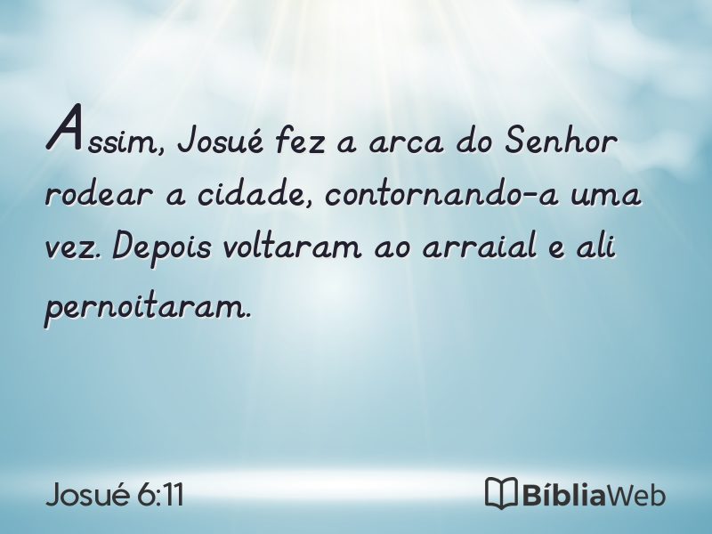 Josué 6:11 em imagem para compartilhar