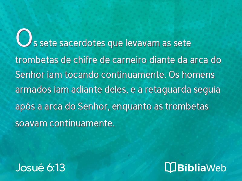 Josué 6:13 em imagem para compartilhar