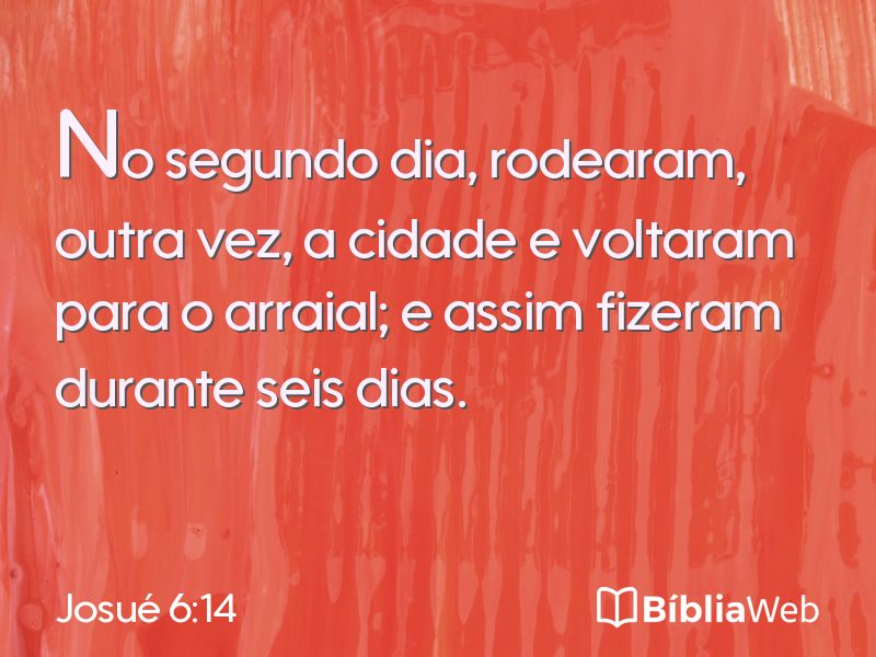 Josué 6:14 em imagem para compartilhar