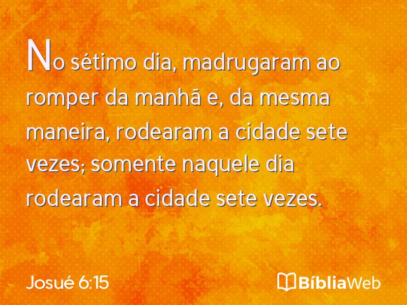 Josué 6:15 em imagem para compartilhar