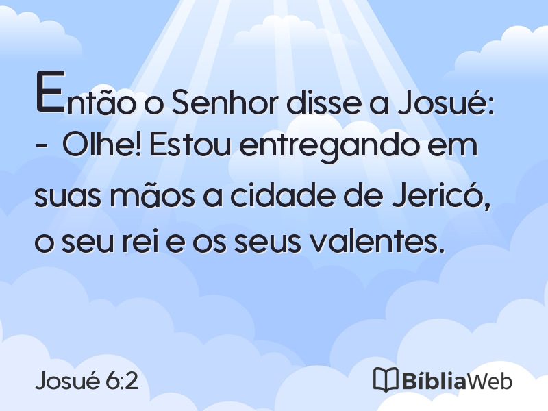 Josué 6:2 em imagem para compartilhar