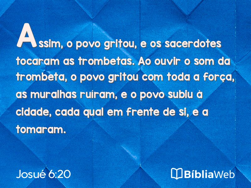 Josué 6:20 em imagem para compartilhar