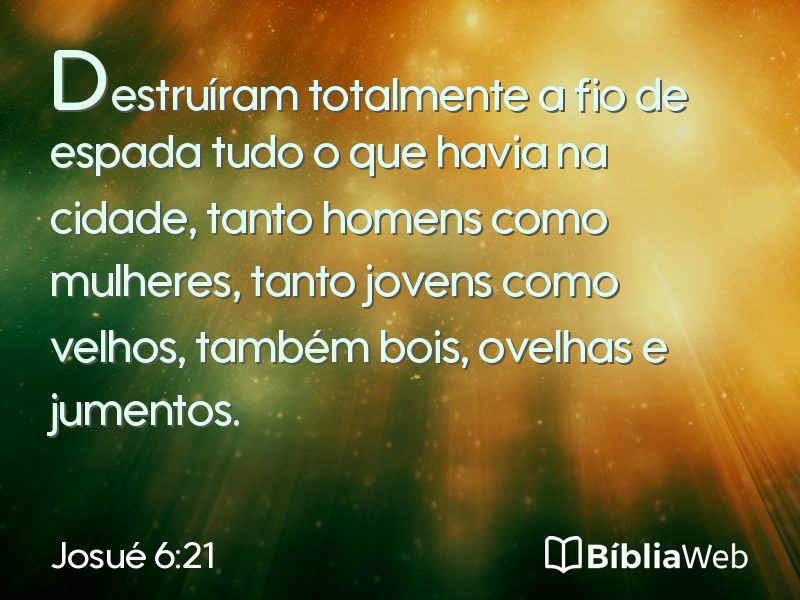 Josué 6:21 em imagem para compartilhar