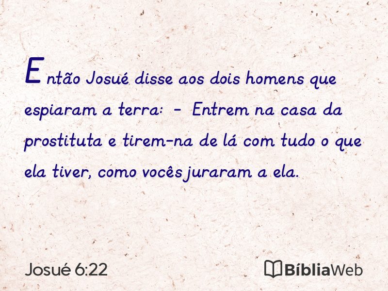 Josué 6:22 em imagem para compartilhar