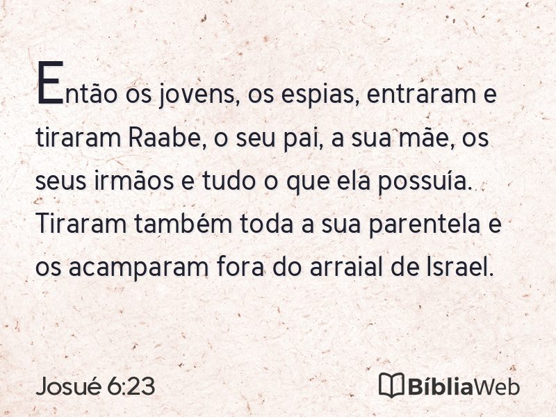 Josué 6:23 em imagem para compartilhar