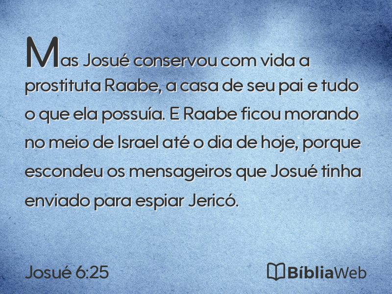 Josué 6:25 em imagem para compartilhar